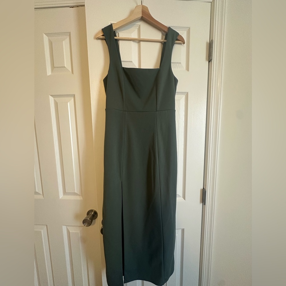 Show me your Mumu Eden midi dress - dusty sage green